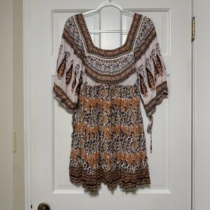 Free People Ivory Combo Dress